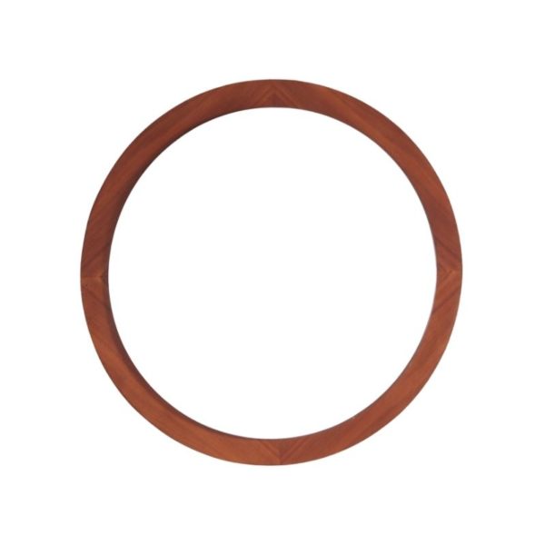 Vintage Teak Round Wall Mirror, 1960s Vintage Teak Round Wall Mirror, 1960s