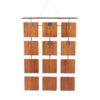 Mid-Century German checkered wall coat rack, 1960s
