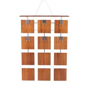 Mid-Century German checkered wall coat rack, 1960s