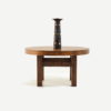 Coffee table in stained wood with basic architecture. Bauhaus style. Coffee table in stained wood with basic architecture. Bauhaus style.