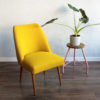Vintage Yellow German Club Chair in Kvadrat Wool, 1960s