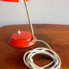 Vintage Red Table Lamp made by AKA Germany, 1960s