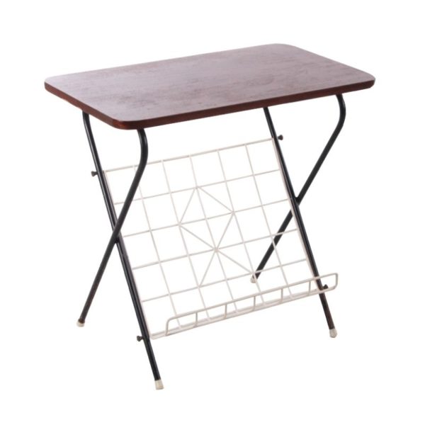 Vintage White metal string side table from Sweden, 1960 Vintage White metal string side table from Sweden, 1960