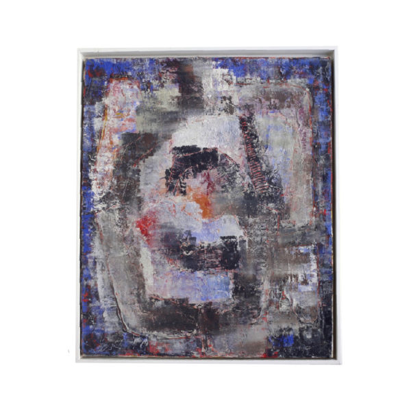 Abstract Oil Painting on Canvas by Georges Breuil (1904-1997)