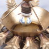 Gilded Florentine wall or ceiling lamp by Banci Firenze, Italy 1960s