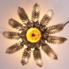 Gilded Florentine wall or ceiling lamp by Banci Firenze, Italy 1960s