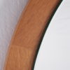 Large Round light wooden wall mirror, 1960s
