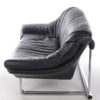 Italian Black leather Postmodern 2 seater sofa, 1970s