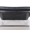 Italian Black leather Postmodern 2 seater sofa, 1970s