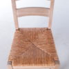 Set 2 Danish oak kitchen chairs with wicker seat, 1970s