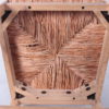 Set 2 Danish oak kitchen chairs with wicker seat, 1970s
