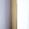 Vintage oval wall mirror with three cut stripes, 1960s