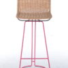 Italian set of 3 barstools made of cane and metal by Cidue, 1980s Italian set of 3 barstools made of cane and metal by Cidue, 1980s