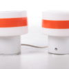 Set of 2 white glass table lamps by Pukeberg Sweden, 1960s Set of 2 white glass table lamps by Pukeberg Sweden, 1960s