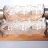 Vintage Danish Set of 2 Glass Wall Lamps, 1960s