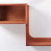 Vintage Danish Design Floating Wall Cabinet with Rolling Door, 1960s