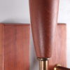 Set of Teak wooden Danish design wall lamps with original shade, 1960.