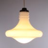 Vintage white glass pendant lamp, 1960s