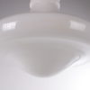 Vintage white glass pendant lamp, 1960s