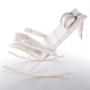 White leather rocking chair Design by Jori, Belgium 1960s