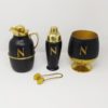 1960 Aldo Tura Modern Italian Brass Cocktail Set for Napoleon Cognac