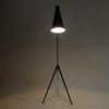 Metal and brass floorlamp by Alf Svensson for Bergboms Sweden 1950s