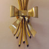 Vintage bouquet modern design brass wall lamp pair from the 1940s Vintage bouquet modern design brass wall lamp pair from the 1940s