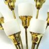 Vintage bouquet modern design brass wall lamp pair from the 1940s Vintage bouquet modern design brass wall lamp pair from the 1940s