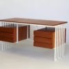 Mid-century Teak and Cherry Wood Work Desk. 1960s Mid-century Teak and Cherry Wood Work Desk. 1960s