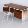 Mid-century Teak and Cherry Wood Work Desk. 1960s Mid-century Teak and Cherry Wood Work Desk. 1960s