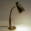Lovely brass and teak table lamp by Einar Bäckström, Sweden 1950s