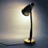 Lovely brass and teak table lamp by Einar Bäckström, Sweden 1950s