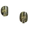 Norwegian vintage pair of Brass Wall Candleholders by Odel Messing 1960s Norwegian vintage pair of Brass Wall Candleholders by Odel Messing 1960s