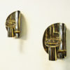 Norwegian vintage pair of Brass Wall Candleholders by Odel Messing 1960s Norwegian vintage pair of Brass Wall Candleholders by Odel Messing 1960s
