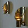 Norwegian vintage pair of Brass Wall Candleholders by Odel Messing 1960s Norwegian vintage pair of Brass Wall Candleholders by Odel Messing 1960s