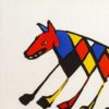 1970s Original Astonishing Calder "Beastie" Limited Edition Print Lithograph (Braniff Airplines)