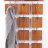 Mid-Century German checkered wall coat rack, 1960s