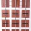 Mid-Century German checkered wall coat rack, 1960s