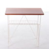 Vintage White metal string side table from Sweden, 1960
