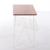Vintage White metal string side table from Sweden, 1960