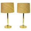 Classic Swedish Brass table lamp pair from M.A.E in Eskilstuna 1970s