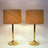 Classic Swedish Brass table lamp pair from M.A.E in Eskilstuna 1970s