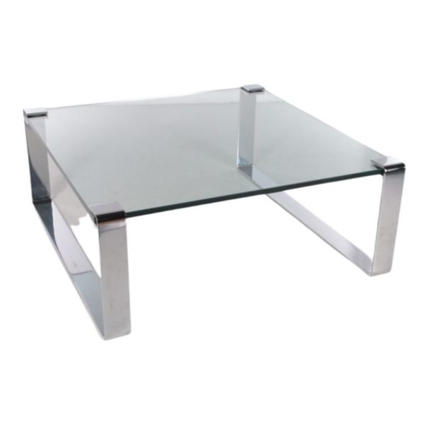 German Chrome and Glass coffee table Model Klassik 1022 Van Peter Draenert, 1960s