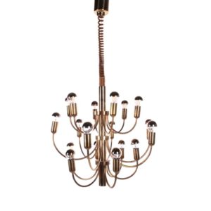 Geatano Sciolari Pendant lamp for Boulanger with 18 lights, 1960