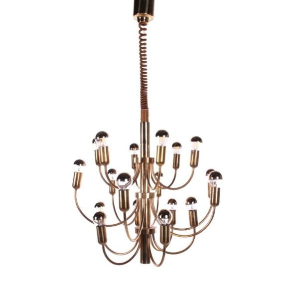 Geatano Sciolari Pendant lamp for Boulanger with 18 lights, 1960 Geatano Sciolari Pendant lamp for Boulanger with 18 lights, 1960