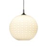 Vintage milk glass hanging lamp by Peill und Putzler, 1960s