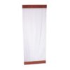Vintage Elongated Wall Mirror with Wooden Edge, 1960s Vintage Elongated Wall Mirror with Wooden Edge, 1960s