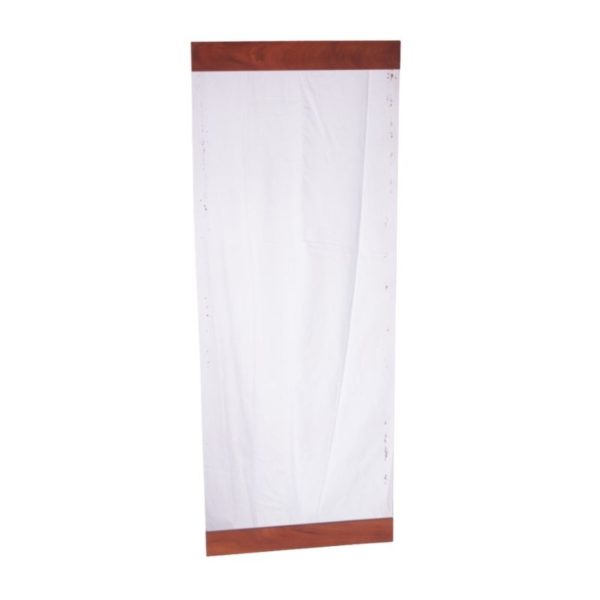 Vintage Elongated Wall Mirror with Wooden Edge, 1960s Vintage Elongated Wall Mirror with Wooden Edge, 1960s