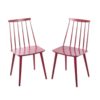 Vintage set of 2 Scandinavian wooden kitchen chairs, 1960s