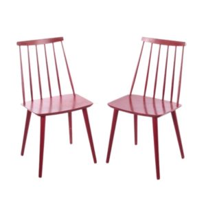 Vintage set of 2 Scandinavian wooden kitchen chairs, 1960s
